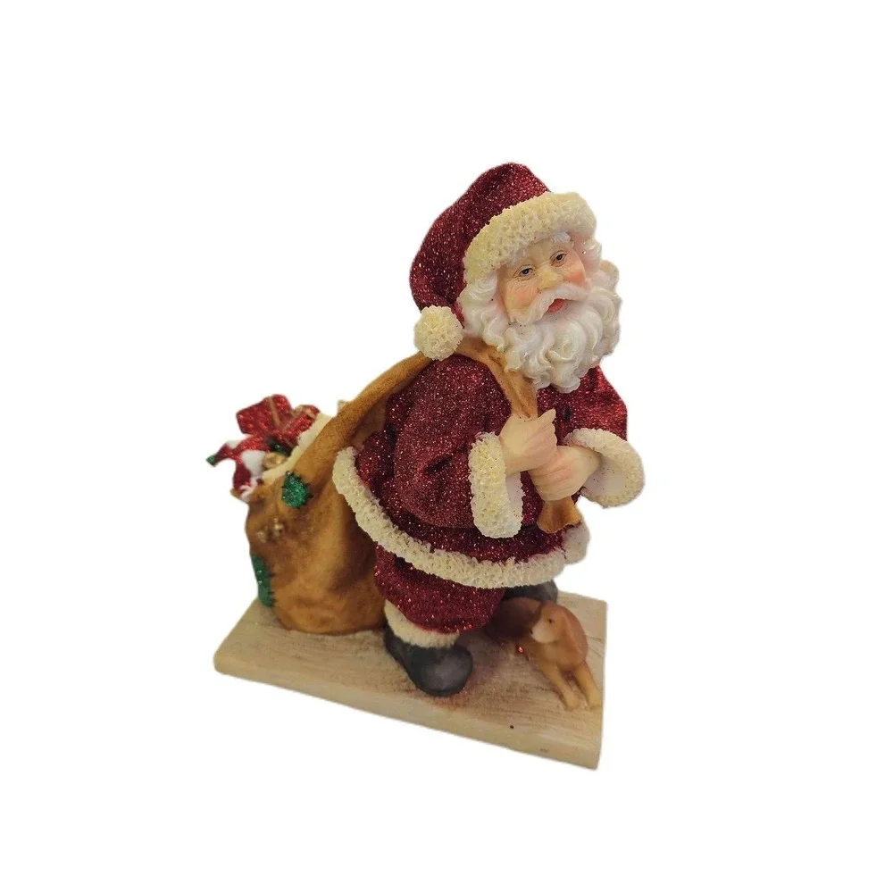 Mark Roberts Collection Santa Claus Red Glitter Suit Figurine With Sack READ